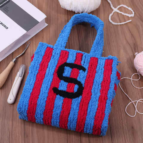 DIY Weaving Kit – Letter S Striped Mesh Bag by Arteora™
