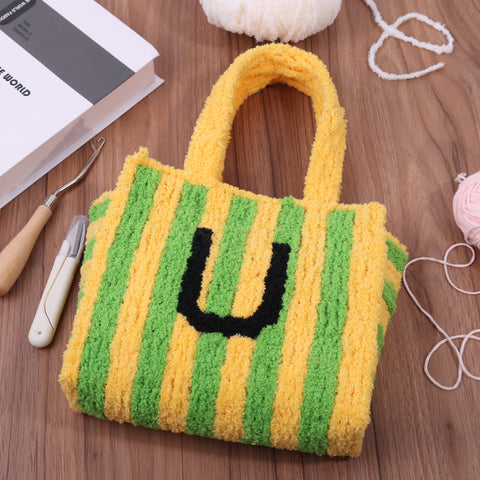 DIY Weaving Kit – Letter U Striped Mesh Bag by Arteora™