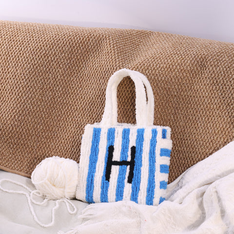 DIY Weaving Kit – Letter H Striped Mesh Bag by Arteora™