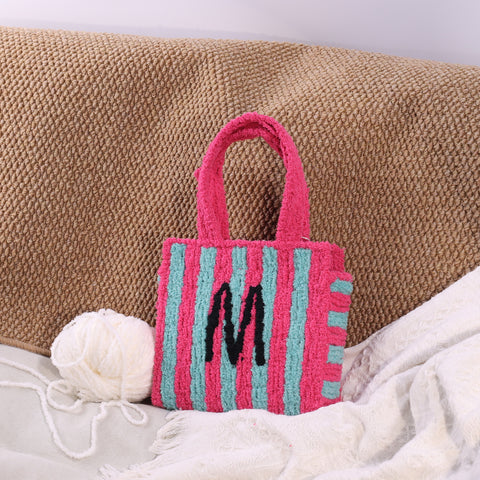 DIY Weaving Kit – Letter M Striped Mesh Bag by Arteora™
