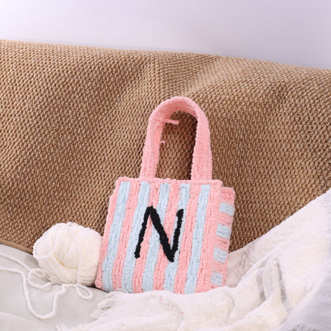 DIY Weaving Kit – Letter N Striped Mesh Bag by Arteora™
