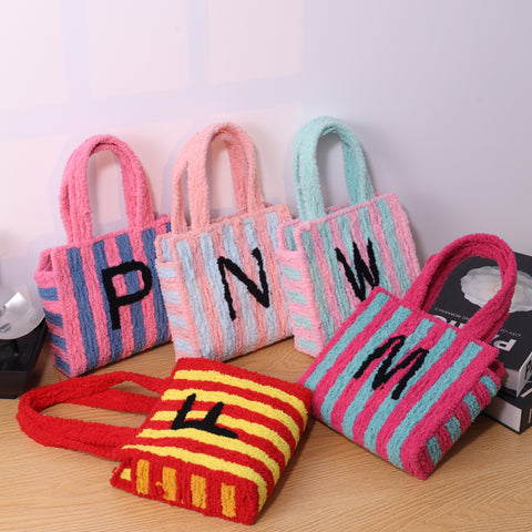 DIY Weaving Kit – Letter N Striped Mesh Bag by Arteora™