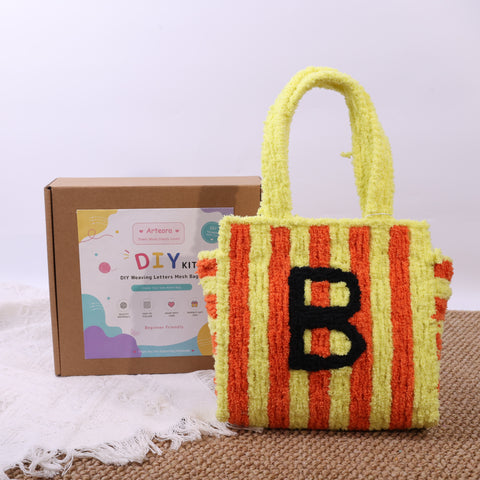 Beginner DIY Woven Bag Kit Custom Name & Colors Handmade Arteora™