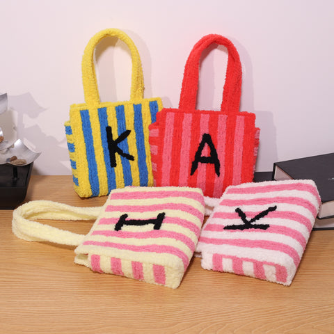 DIY Weaving Kit – Letter A Striped Mesh Bag by Arteora™