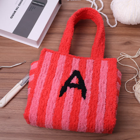 DIY Weaving Kit – Letter A Striped Mesh Bag by Arteora™