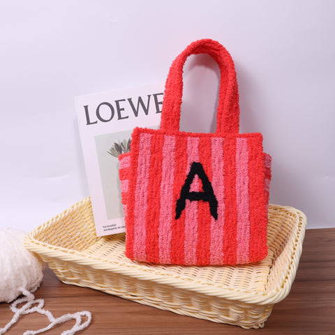 DIY Weaving Kit – Letter A Striped Mesh Bag by Arteora™