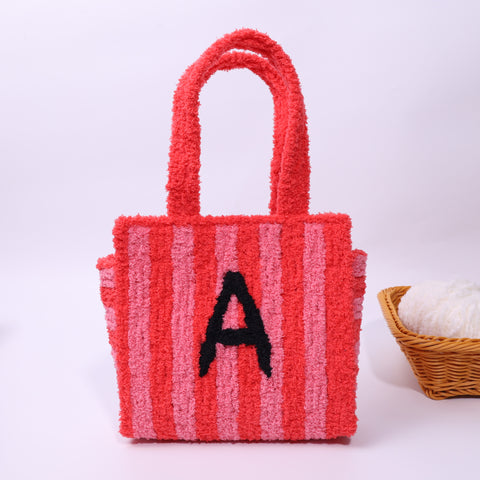 DIY Weaving Kit – Letter A Striped Mesh Bag by Arteora™