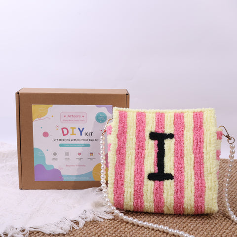 DIY Woven Bag Kit Personalized Name & Custom Colors Beginner Friendly Handmade Bag Arteora™