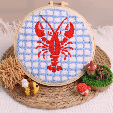 Lobster Punch Needle Kit for Beginners  Cute Coastal DIY Craft by Arteora™