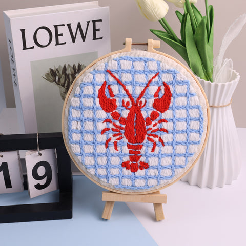 Lobster Punch Needle Kit for Beginners  Cute Coastal DIY Craft by Arteora™