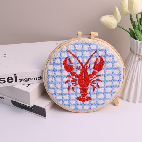 Lobster Punch Needle Kit for Beginners  Cute Coastal DIY Craft by Arteora™