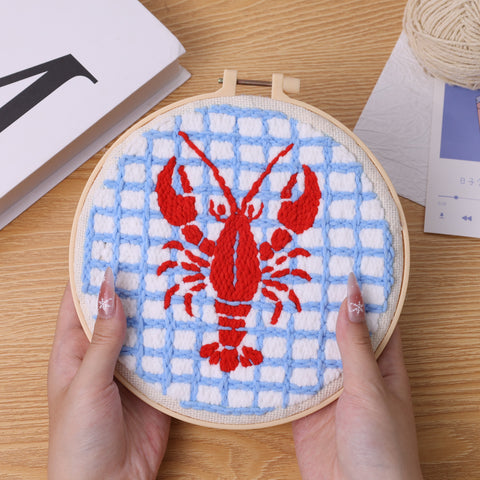 Lobster Punch Needle Kit for Beginners  Cute Coastal DIY Craft by Arteora™