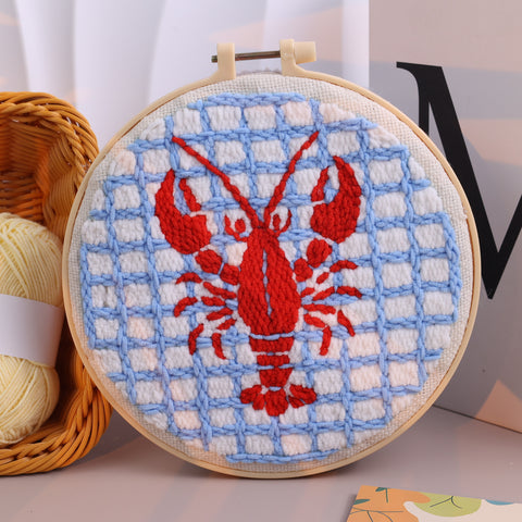 Lobster Punch Needle Kit for Beginners  Cute Coastal DIY Craft by Arteora™