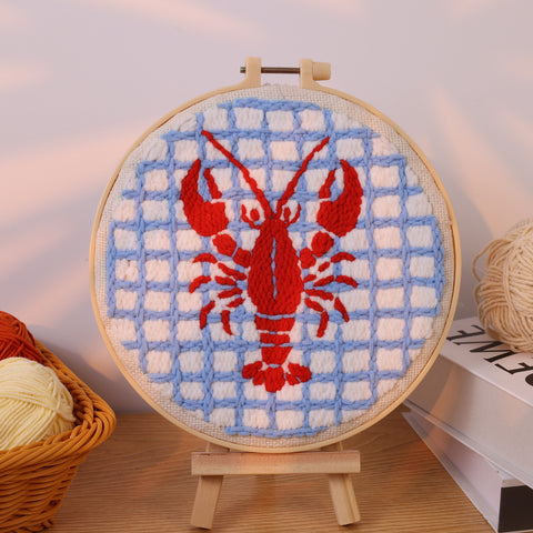 Lobster Punch Needle Kit for Beginners  Cute Coastal DIY Craft by Arteora™
