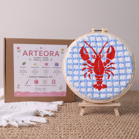 Lobster Punch Needle Kit for Beginners  Cute Coastal DIY Craft by Arteora™