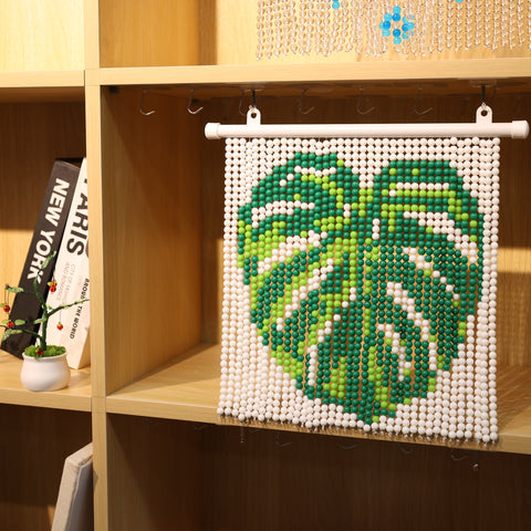 DIY Monstera Beaded Curtain Kit by Arteora