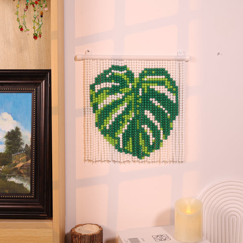 DIY Monstera Beaded Curtain Kit by Arteora