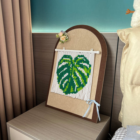 DIY Monstera Beaded Curtain Kit by Arteora
