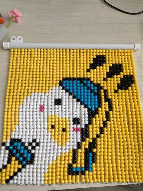 DIY Yellow duck Beaded Curtain Kit by Arteora