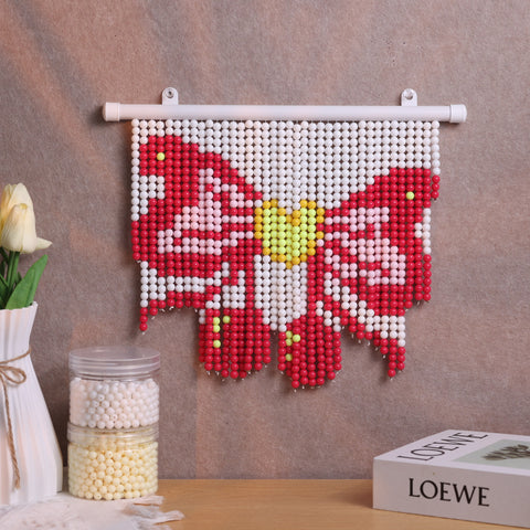 DIY Pink Bow Beaded Curtain Kit by Arteora