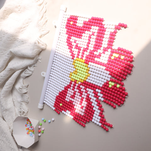 DIY Pink Bow Beaded Curtain Kit by Arteora