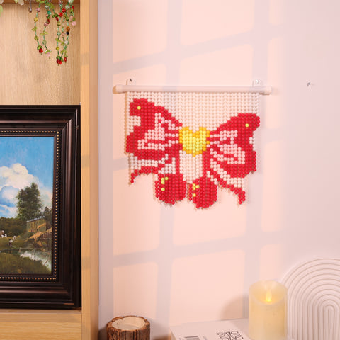 DIY Pink Bow Beaded Curtain Kit by Arteora